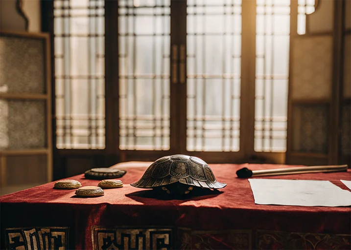 1 Turtle Shell 3 Gold Coins A Piece Of Paper A
